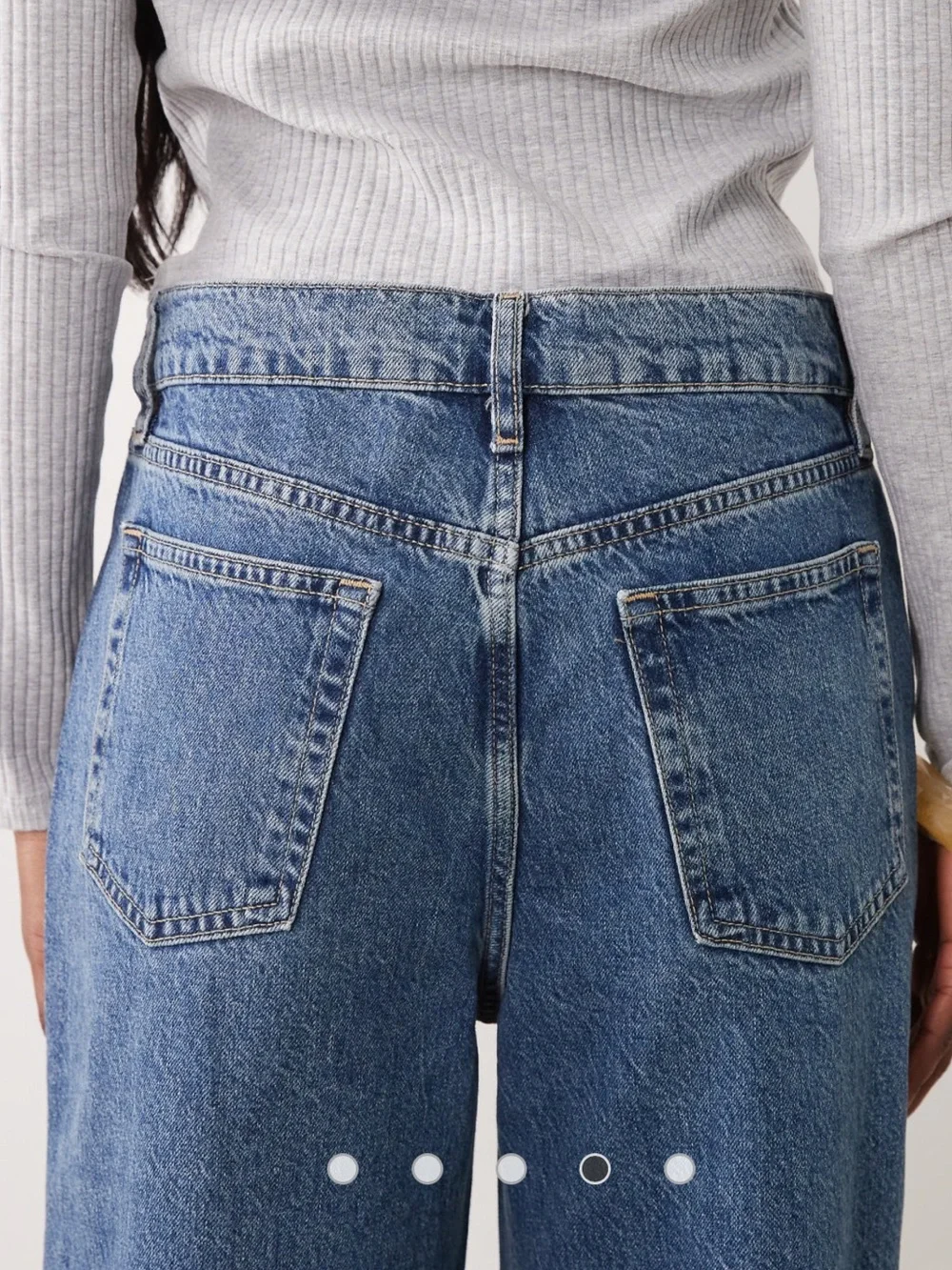 Mango Silver Studded Blue Denim Jeans for Women